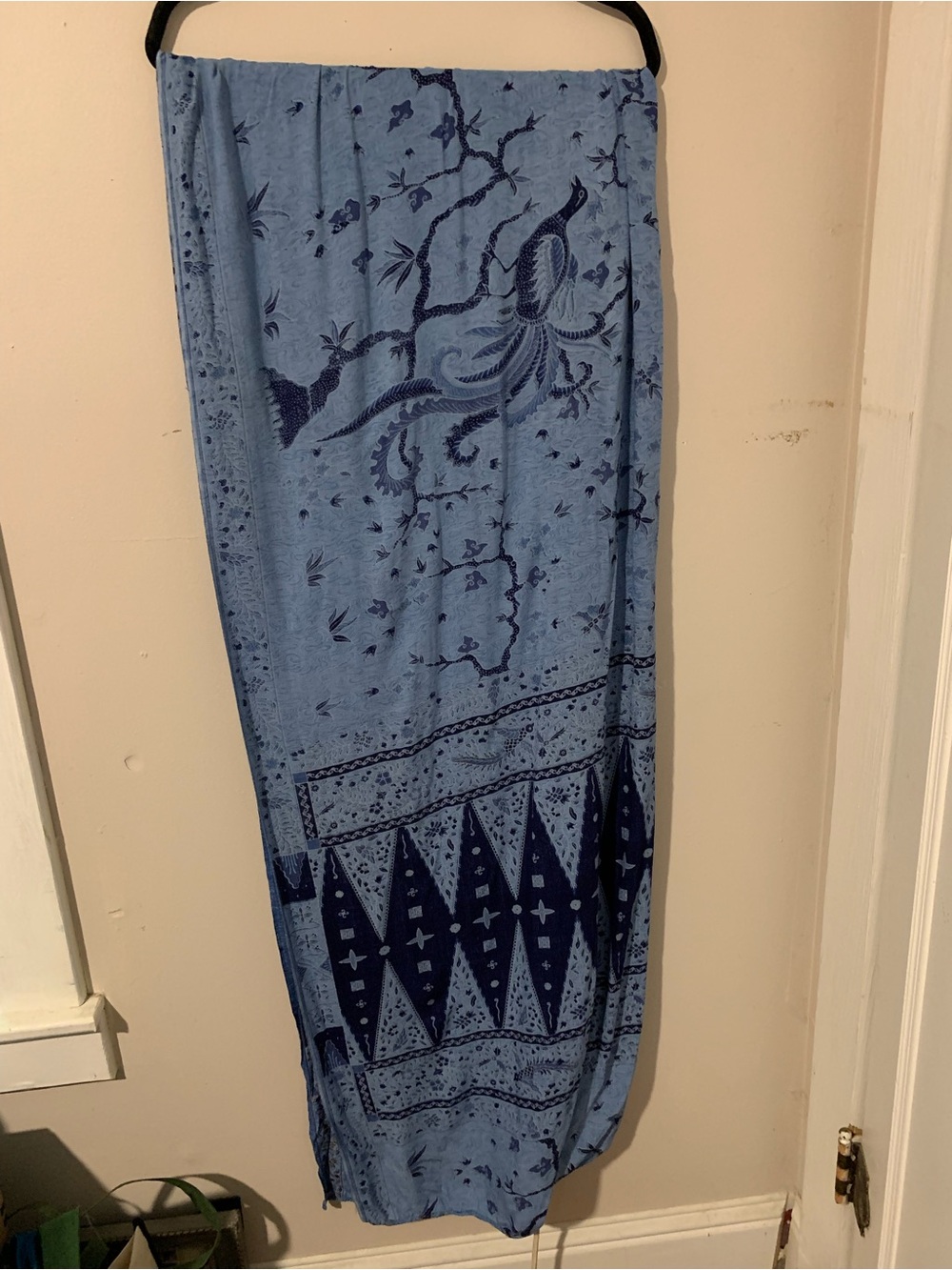 Light Blue Floral & Geometric Women’s Swim Sarong